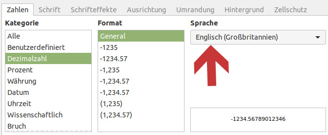 Englische Schreibweise