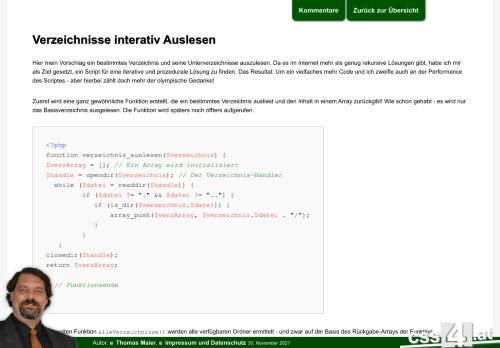 Verzeichnisse interativ auslesen