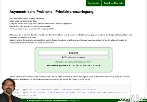 Asymmetrische Probleme - Primfaktorenzerlegung