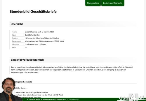 Stundenbild Geschäftsbriefe