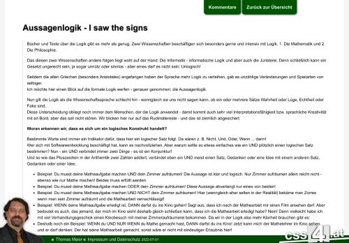 Aussagenlogik - i saw the signs
